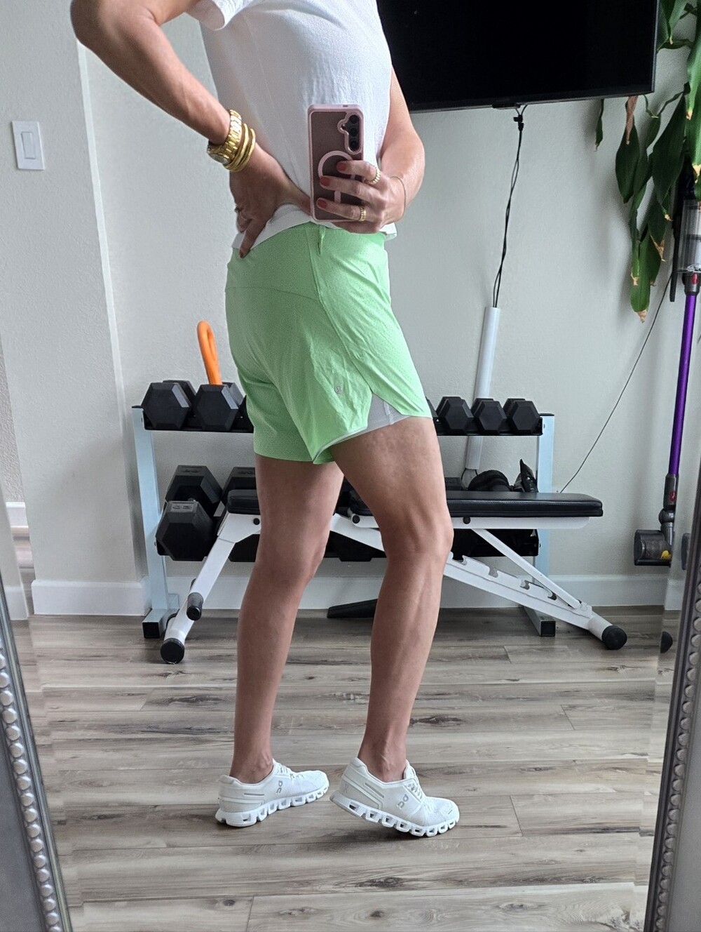 lululemon atletica Fast & Free Lined Running Short 5" Bright Lime - S